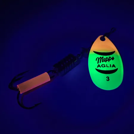 Mepps Aglia 3 Fluo UV Lippa, Fluo Tiger, 7g, UV-aktiivinen, #6456