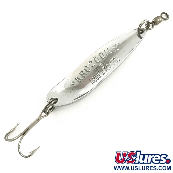 Luhr Jensen Krocodile Die #4 Lusikka, Nikkeli/Vihreä, 14g, Heitto, #6490