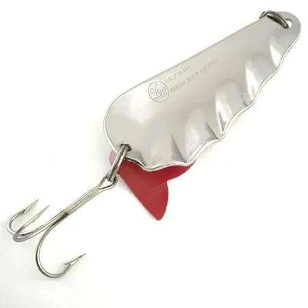 AL&W Half Wave Lusikkauistin, Nikkeli/Puna/Valko, 19g, Aaltoreuna, #6652