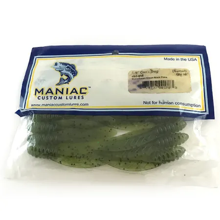 Maniac Custom Lures Maniac Cut'r Bug pehmoviehe, Green Pumpkin, 6cm, #6668