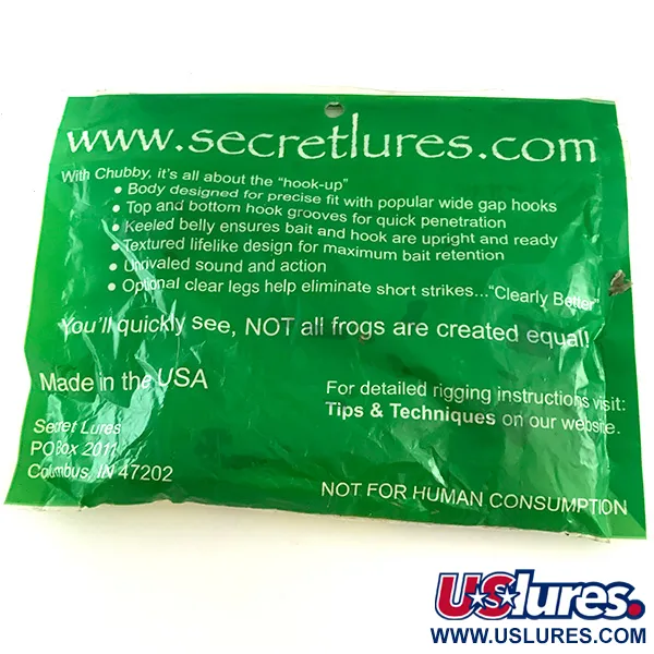 Secret Lures Chubby Frog Sammakko, Mean Green, Ääniefekti, #6670