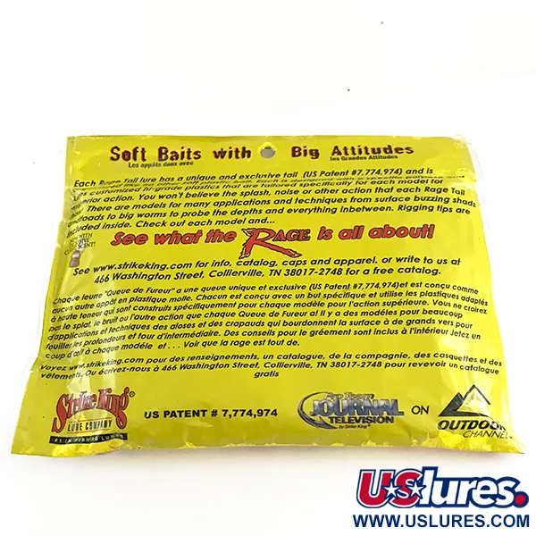 Strike King Rage Tail Rage Craw Jigi, Watermelon Meat, 9cm, #6673