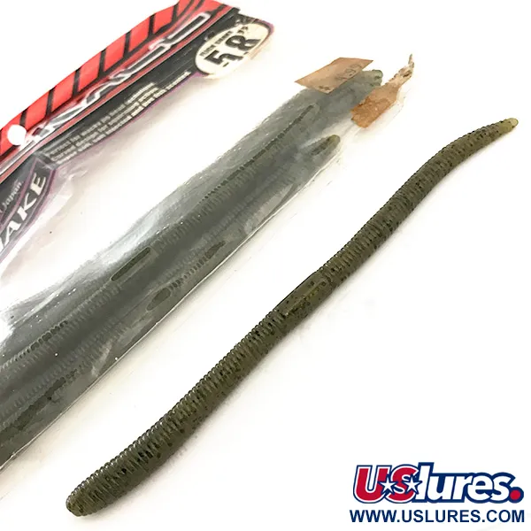 Jackall Flick Shake Worm jigi, Green Pumpkin Pepper, 14cm, #6679