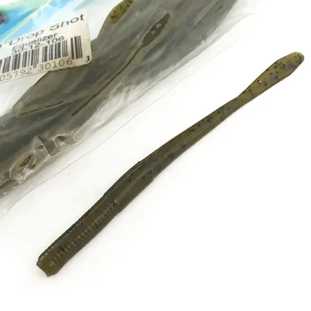 Open Water Drop Shot Pehmoviehe, Oliivi, 10,2cm, Finesse, #6680