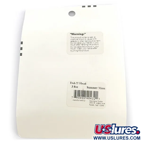 Duh!!! Head Kit Offset-jigipää, Oliivi / Punainen, 11g, Ruohosuojattu, #6722