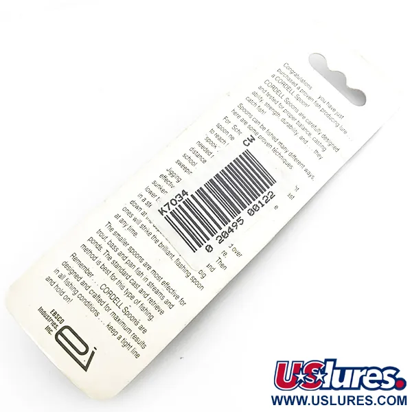 Cotton Cordell CC Spoon Lusikka, Hopea, 21g, Vertikaalijigaus, #6725