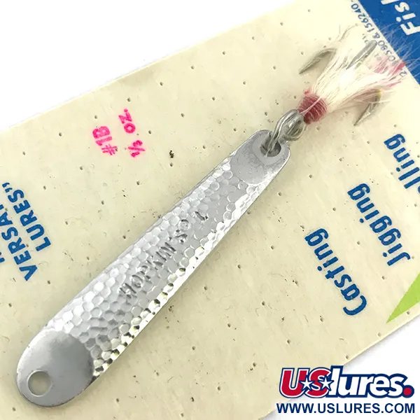 Hopkins s1 - Jig Lure Lusikka, Vasaroitu nikkeli, 11g, Bucktail, #6735