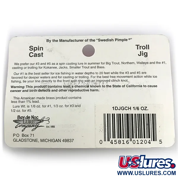 Bay de Noc Do-Jigger 1 Lusikka, Kulta/Vihreä, 5g, kullattu, #1DJGCH