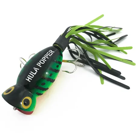 Fred Arbogast Hula Popper Pintauistin, Fire Tiger, 10g, #6760