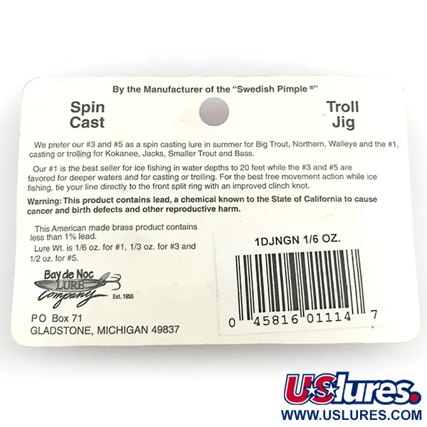 Bay de Noc Do-Jigger 1 Lusikka, Nikkeli/Vihreä/Punainen/Keltainen, 4,7g, #1DJNGN