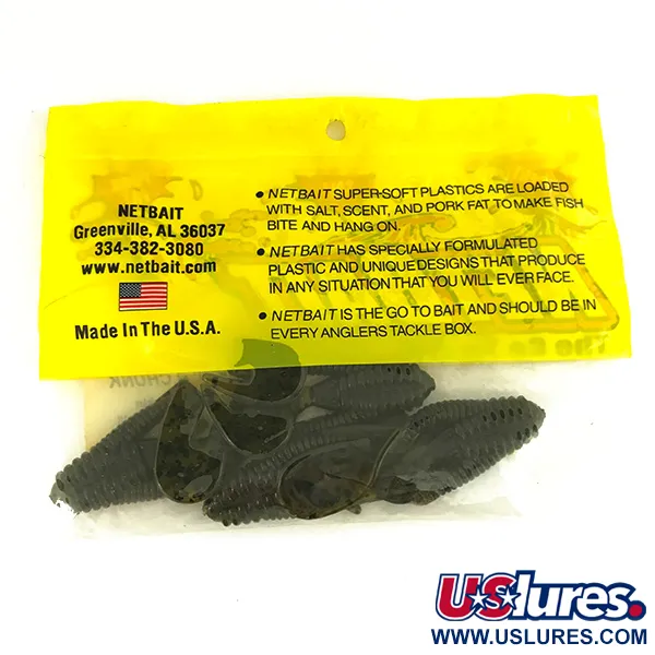 Netbait Kickin B Chunk Jigi, Green Pumpkin, 7.5cm, Trailer, #6836