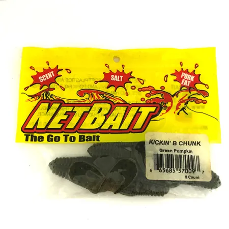 Netbait Kickin B Chunk Jigi, Green Pumpkin, 7.5cm, Trailer, #6836