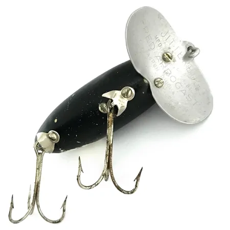 Fred Arbogast Jitterbug Pintauistin, Musta, 14g, Metalliläppä, #6857