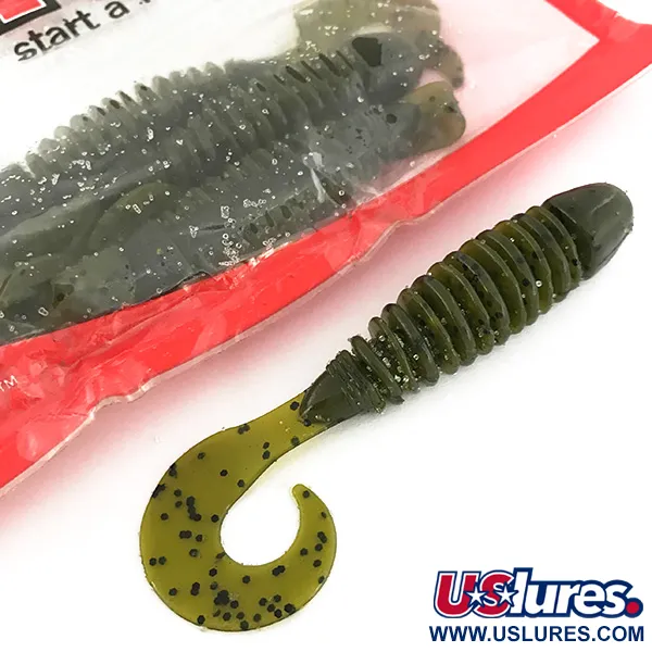YUM soft bait 8pcs jigi, Green Pumpkin, 10cm, LPT, #6893