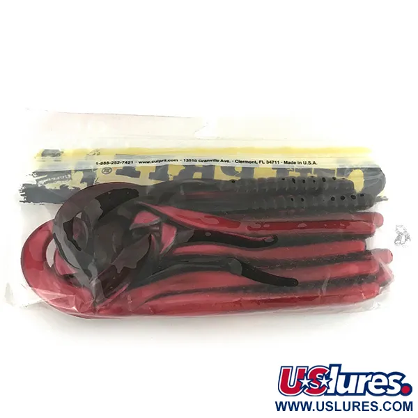 Culprit Original Worm pehmo-uistin, Red Shad, 14cm, Ribbon Tail, #6897