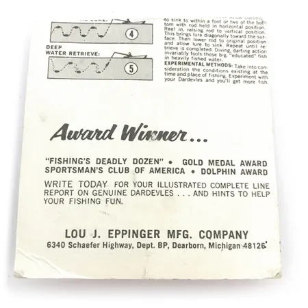 Eppinger Dardevle Midget Lusikka, Puna/Valko/Nikkeli, 5.3g, #816