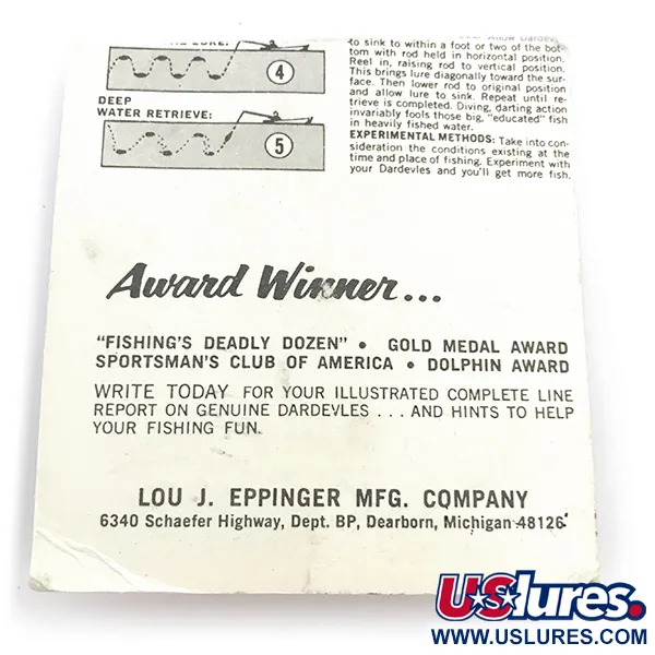 Eppinger Dardevle Midget Lusikka, Puna/Valko/Nikkeli, 5.3g, #816