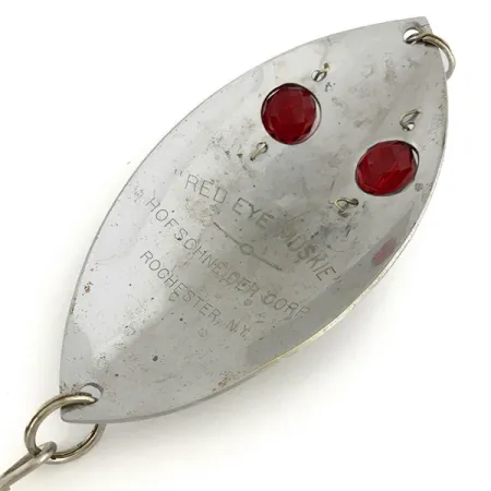 Hofschneider Red Eye Muskie Lusikka, Nickel / Red Eyes, 65g, #6923