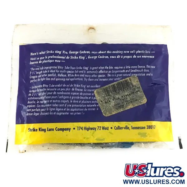 Strike King Bitsy Tube Jigi, Blue Flake, 7cm, Finesse, #6953