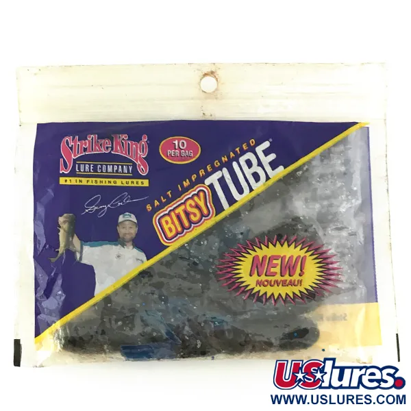 Strike King Bitsy Tube Jigi, Blue Flake, 7cm, Finesse, #6953
