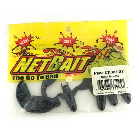 NetBait Chunk Sr Pehmoviehe, Black Blue, 7,5cm, Jig Trailer, #6956