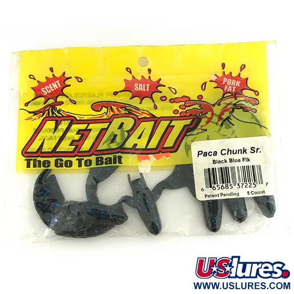 NetBait Chunk Sr Pehmoviehe, Black Blue, 7,5cm, Jig Trailer, #6956