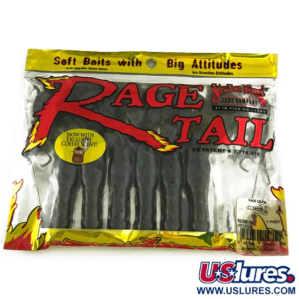 STRIKE KING Rage Tail soft bait 6 kpl