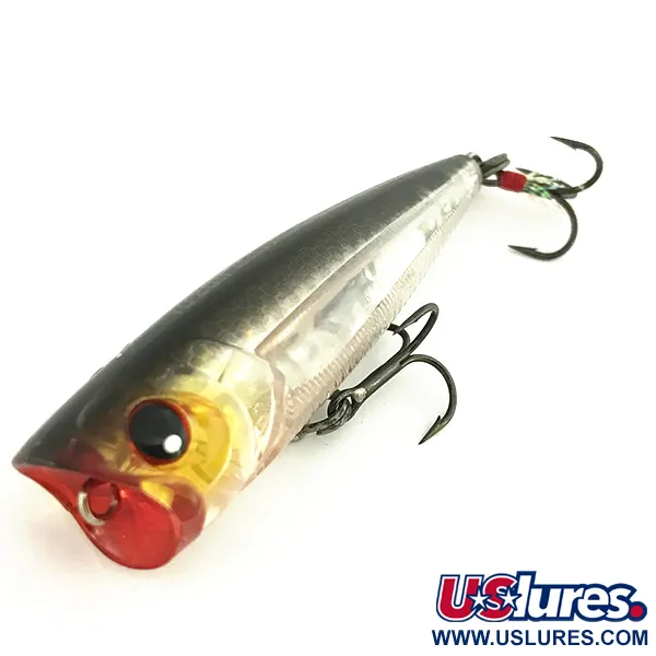 Yo-Zuri 3DB Popperi, Charcoal/Clear, 10g, 3D Prism Finish, #6967