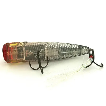 Yo-Zuri 3DB Popperi, Charcoal/Clear, 10g, 3D Prism Finish, #6967