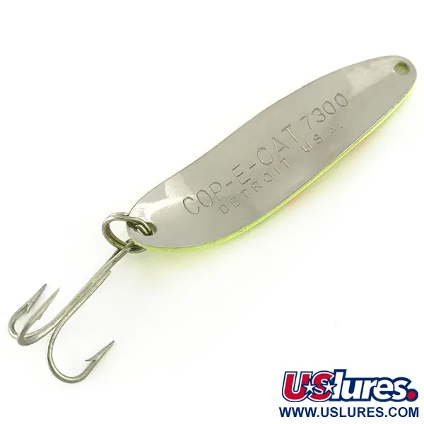 Dardevle Cop-E-Cat 7300 UV Lusikka, Fluo Keltainen/Nikkeli, 10g, #6988