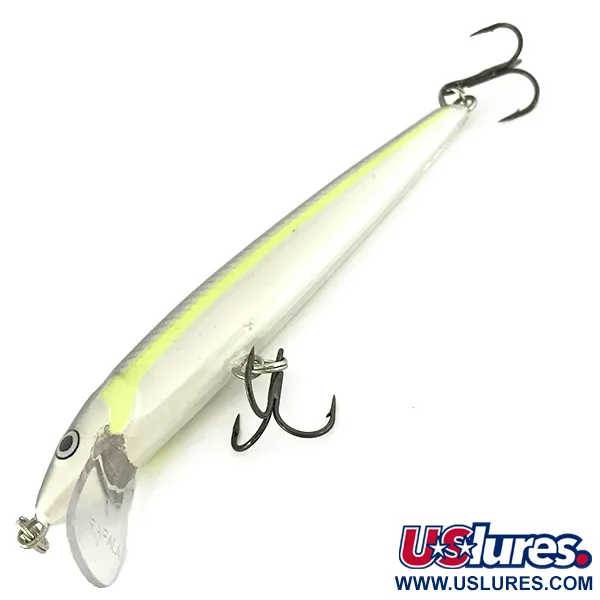 RAPALA HUSKY JERK Holo Vaappu, Hopea-Keltainen, 10g, Suspaava, #7079