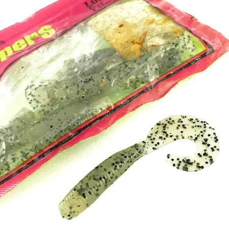 Chompers Single Tail Grub 8pcs Jigi, Chartreuse Pepper, #7088