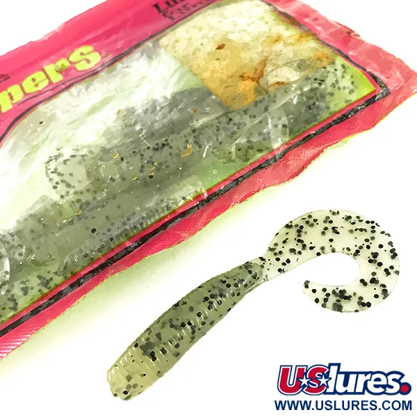 Chompers Single Tail Grub 8pcs Jigi, Chartreuse Pepper, #7088