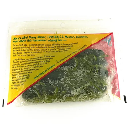 Strike King Flipt-N-Tube Pehmoviehe, Green Pumpkin, 13cm, 7kpl, #7090