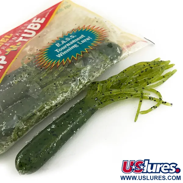 Strike King Flipt-N-Tube Pehmoviehe, Green Pumpkin, 13cm, 7kpl, #7090