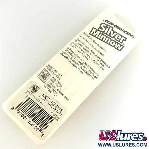 Johnson Silver Minnow Ruohosuojattu Lusikka, Red Shad Flash, 14g, #1082676