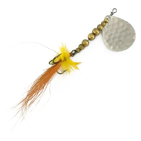 Renosky Lures Swiss Swing Hammered Spoon Lippa, Vasaroitu nikkeli, 7g, Höyhenkoukku, #7151