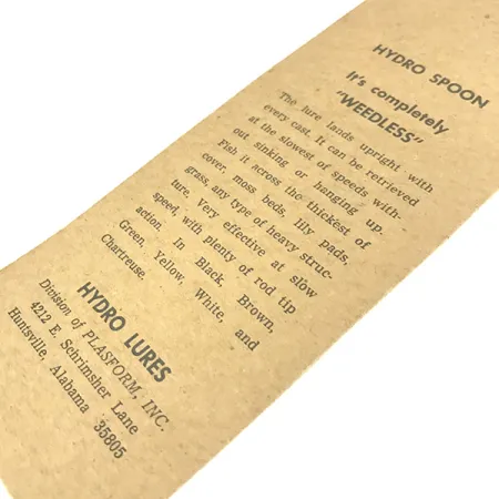 Hydro Lures Weedless Hydro Spoon, 11g Harmaa / Ruskea, Ruohikkolusikka #7157