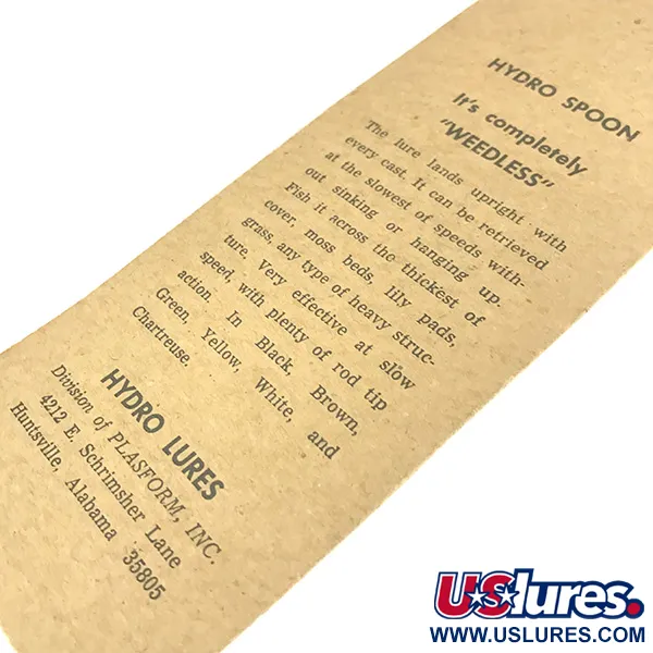 Hydro Lures Hydro Spoon, Musta, 11g, Ruohosuojattu lusikka #15668