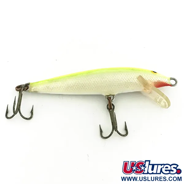 Rapala Original Floater F7 Vaappu, Glow Chartreuse, 4g, Balsa, #7247
