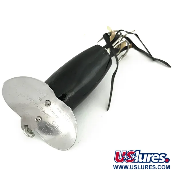 Fred Arbogast Jitterbug Weedless, Musta, 8.5g, ruohosuojattu, #7275