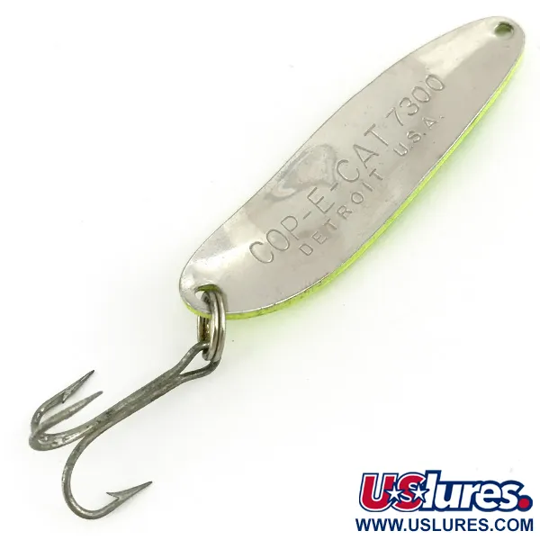 Eppinger Dardevle Cop-E-Cat 7300 UV Lusikka, Keltainen/Vihreä, 10g, #7282