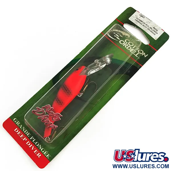 Cotton Cordell Deep Diver Vaappu, Puna-Oranssi, Räminä, #7304