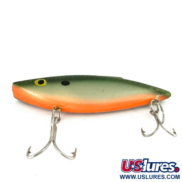Bill Lewis Rat-L-Trap Lipless Crankbait, Harmaa/Vihreä/Oranssi, 14g, #7326