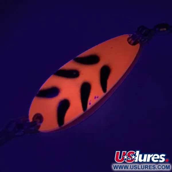 Luhr Jensen Krocodile UV Lusikka, Fluorescent Orange / Black, 9g, #7341