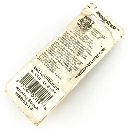 Dave's Ka Boom Winning Streak Syvännevaappu, Gold, 7g, Rattle, #7370