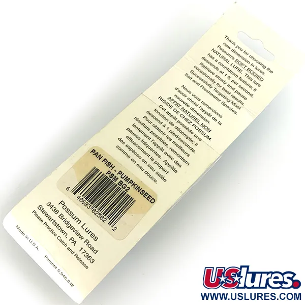 Possum Lures Pan Fish Vaappu, Pumpkinseed, 12g, Eagle Claw, #7426