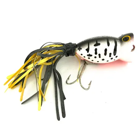 Fred Arbogast Hula Popper Pintauistin, Valkoinen Leopardi, 8g, #7428