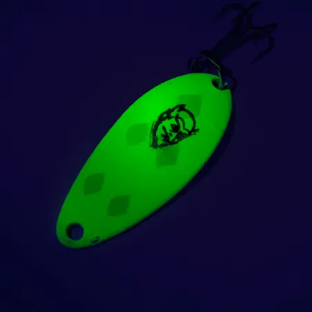 Eppinger Dardevle Devle Dog 5200 UV Lusikka, Kelt/Vihr, 7g, UV, #7452