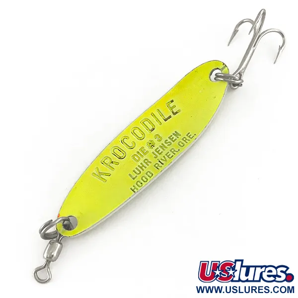 Luhr Jensen Krocodile Die #3 UV Lusikka, Chartreuse, 10g, UV, #7468